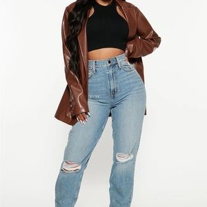 All Split Up High Rise Mom Jeans - Medium Wash